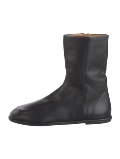 Pre-owned The Row Canal Leather Boots In Black