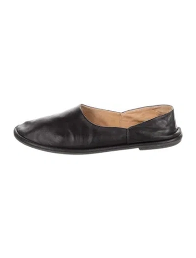 Pre-owned The Row Canal Leather Flats In Black