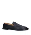 The Row Canal Leather Loafers In Black