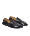 The Row Canal Leather Loafers In Black