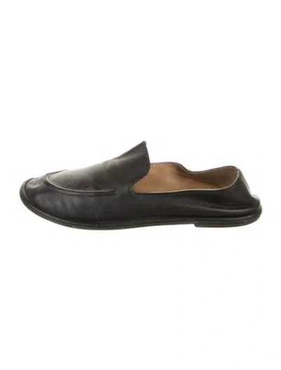 Pre-owned The Row Canal Leather Loafers In Black