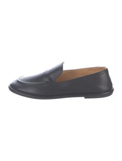 Pre-owned The Row Canal Leather Loafers In Black
