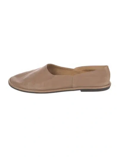 Pre-owned The Row Canal Leather Mules In Brown