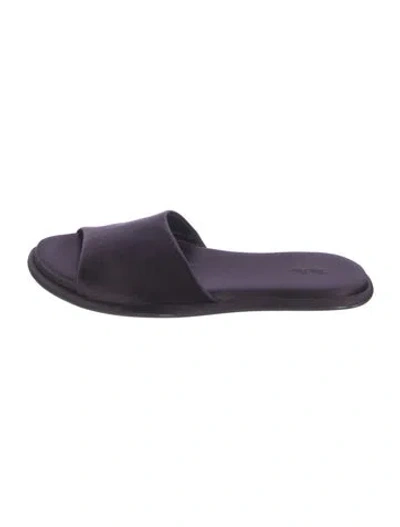 Pre-owned The Row Canal Satin Slides In Purple
