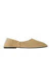 The Row Canal Suede Ballet Flats In Nude