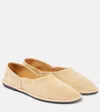 The Row Canal Suede Ballet Flats In Beige