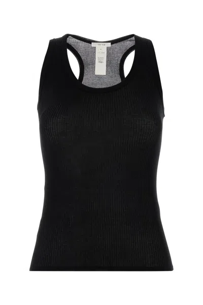 The Row Black Cotton Cendrea Tank Top