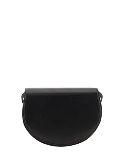The Row Canteen Foldover Top Shoulder Bag In Blans Black Ans