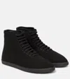 The Row Sam Canvas High-top Sneakers In Black