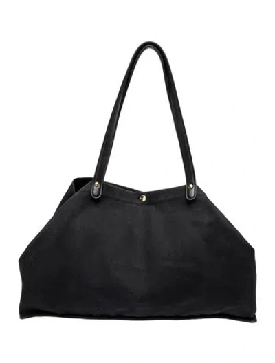 Pre-owned The Row Canvas Idaho Xl In Black