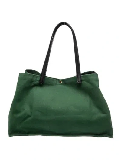 Pre-owned The Row Canvas Idaho Xl In Green