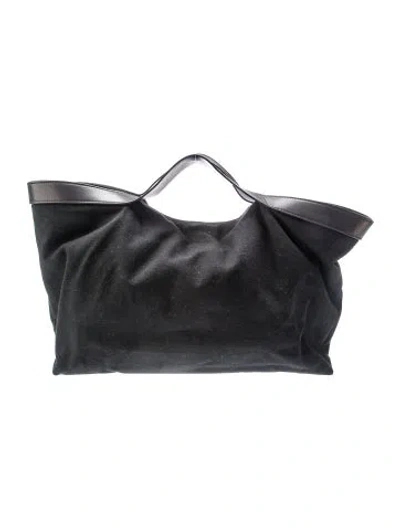 Pre-owned The Row Canvas Kit Tote In Black