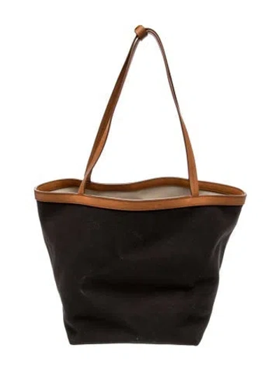 Pre-owned The Row Canvas Park Tote Three In Black