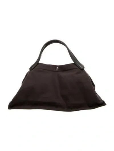 Pre-owned The Row Canvas Top Handle Bag In Black