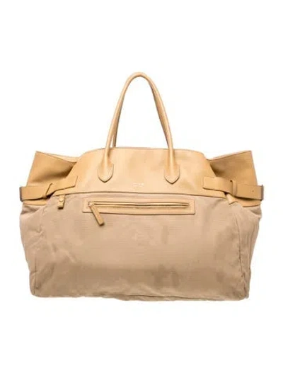 Pre-owned The Row Canvas Tote In Neutrals