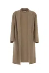 The Row Cappuccino Cashmere Blend Fedra Coat In Brown