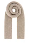The Row Cashmere Blend Ribbed Texture Scarf In Neutral