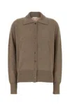 The Row Lillia Cashmere Cardigan Collared Design In Brown