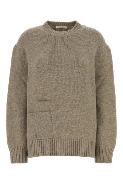 The Row Cappuccino Cashmere Mirtle Oversize Sweater In Multi