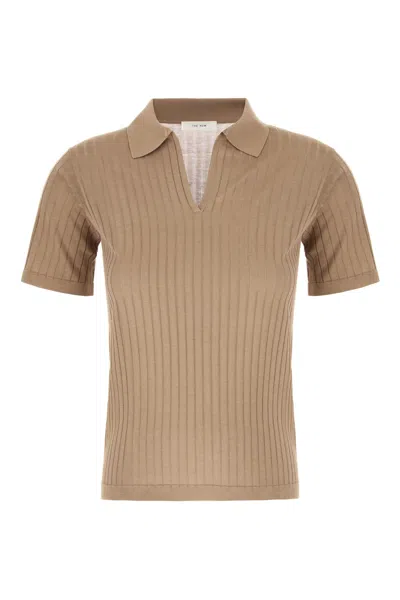 The Row Cappuccino Viscose Blend Top In Brown
