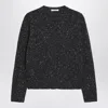 The Row Carbon Melange Mauino Cardigan In Black