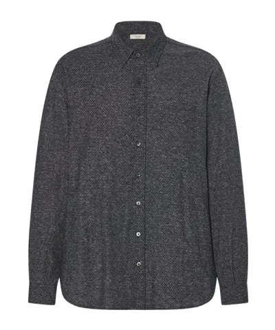 The Row Cardiff Cotton And Linen Shirt In Black