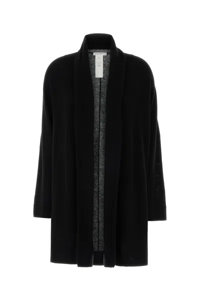 The Row Cashmere Ovaan Cardigan Shawl Collar Design In Black
