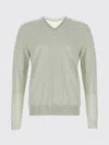 The Row 'dimarco' V-neck Ribbed Sweater With Long Sleeves In Green