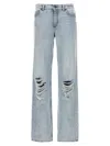 THE ROW THE ROW CAREL STRAIGHT LEG DISTRESSED JEANS