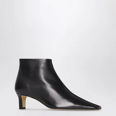 The Row Black Carla 45 Ankle Boots In Leather