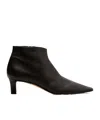 The Row Carla 45 Leather Ankle Boots In Black