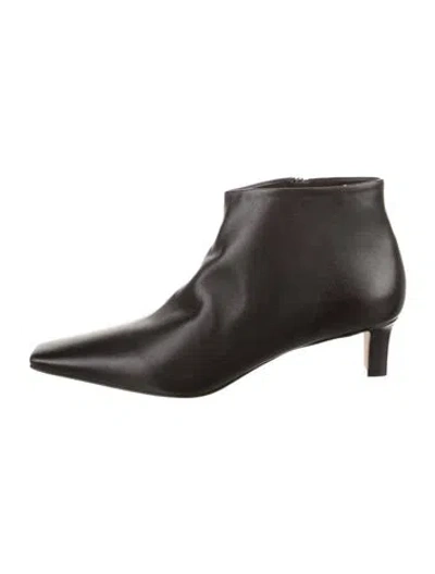 Pre-owned The Row Carla 45 Leather Boots In Black
