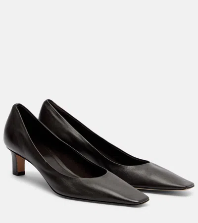 THE ROW CARLA 45 LEATHER PUMPS