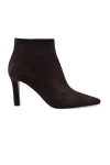The Row Squared Toe Nappa Leather Ankle Boots In Brown