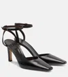 The Row Carla 80 Leather Mules In Black