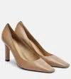 The Row Carla 80 Leather Pumps In Brown