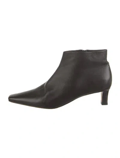 Pre-owned The Row Carla Leather Boots In Brown