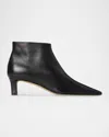 The Row Black Carla 45 Ankle Boots In Leather In Black