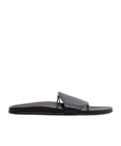 The Row Carla Slippers In Black