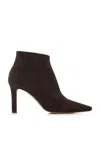 The Row Carla Suede Boots In Brown