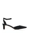 The Row Carla Velvet Pumps In Black
