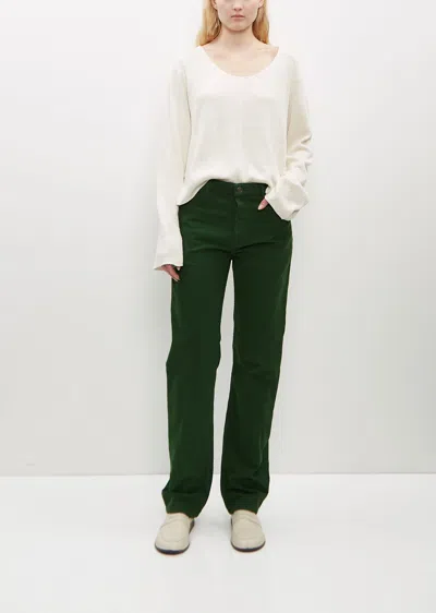 The Row Dan Wide-leg Denim Pants In Pine Green