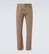 The Row Carlisle Mid-rise Slim Jeans In Beige