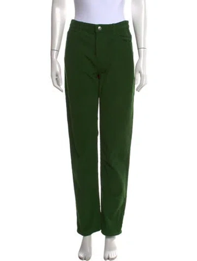 Pre-owned The Row Carlisle Pant Straight Leg Pants In Green
