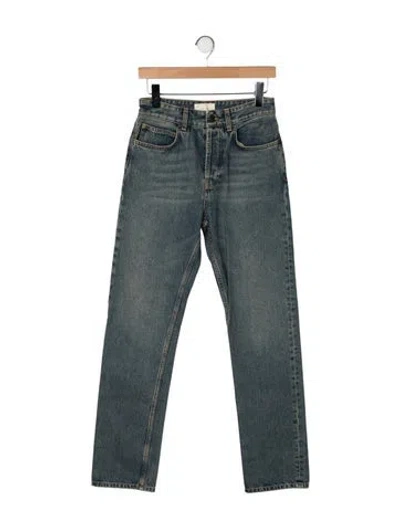 Pre-owned The Row Carlisle Straight-leg Jeans In Green
