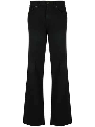The Row Carlton Straight-leg Trousers In Black