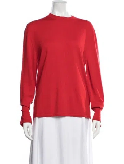 Pre-owned The Row Carlus Sweater Virgin Wool Sweater In Red