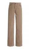 The Row Carlyl Cotton Corduroy Pants In Brown