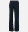 The Row Carlyl Cotton Corduroy Slim Pants In Blue