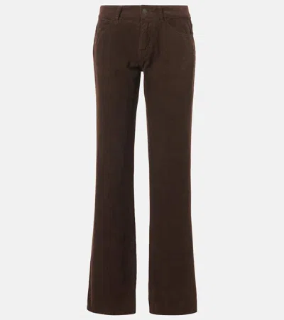 The Row Gerade Hose Carlyl Aus Baumwoll-cord In Braun